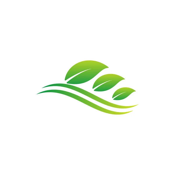 Nature Leaf logo design vektor illustration ikon element — Stock vektor