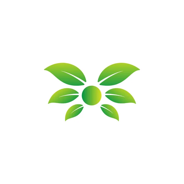 Nature Leaf logo design vektor illustration ikon element — Stock vektor