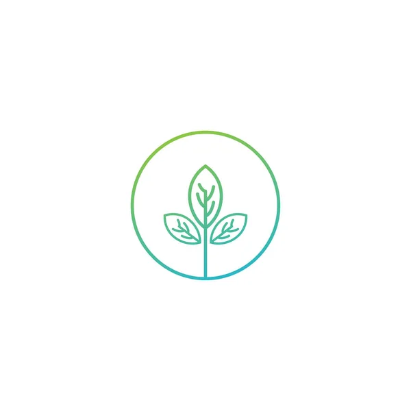 Nature Leaf logo design vektor illustration ikon element — Stock vektor