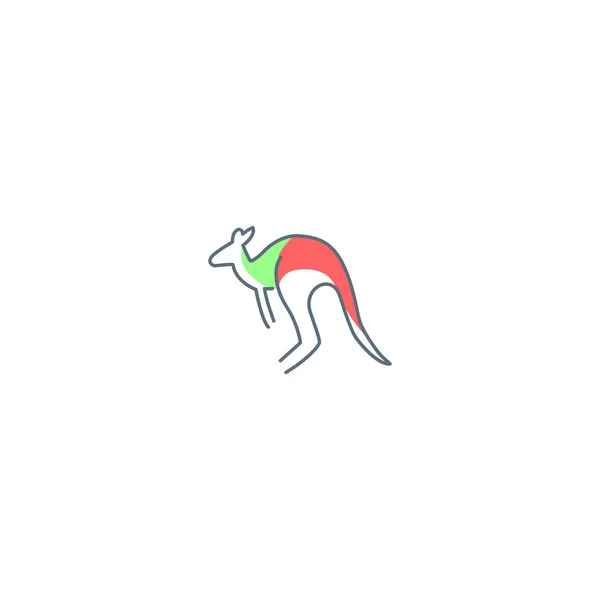 Kangaroo logo design vector icon illustration element — Stock Vector