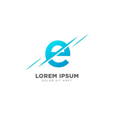 iş markası için mektup E logo tasarım şablonu vektör illüstrasyon