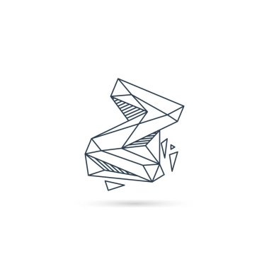 gemstone harf z logo tasarım simgesi şablon vektör elemanı izole