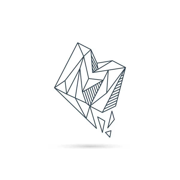 Edelstein Buchstabe m Logo Design Ikone Vorlage Vektorelement isoliert — Stockvektor