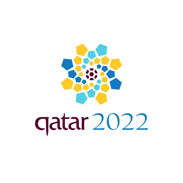 resmi logo dünya kupası 2022 katar vektör tasarım sembolü veya simgesi