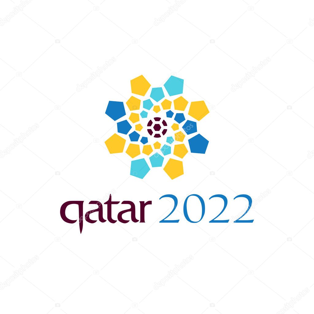 official logo world cup 2022 in qatar vector design symbol or icon