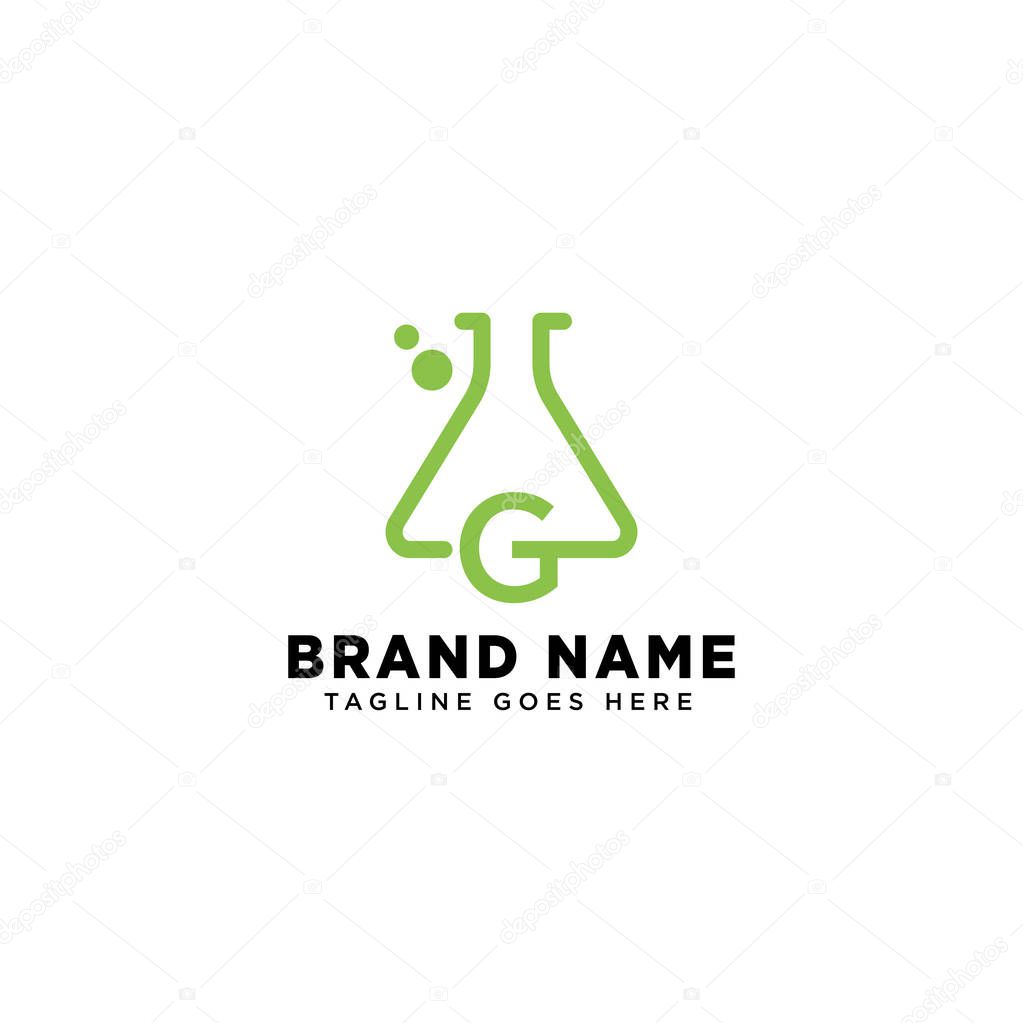 initial g molecular dna logo design template vector illustration icon element
