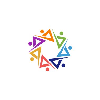 topluluk grubu logo tasarım şablonu vektör illüstrasyon
