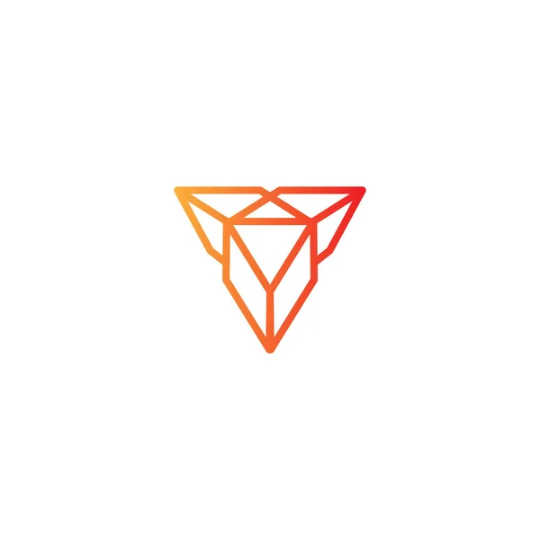 Diamante monolina logotipo vetor ilustração ícone elemento — Vetor de Stock