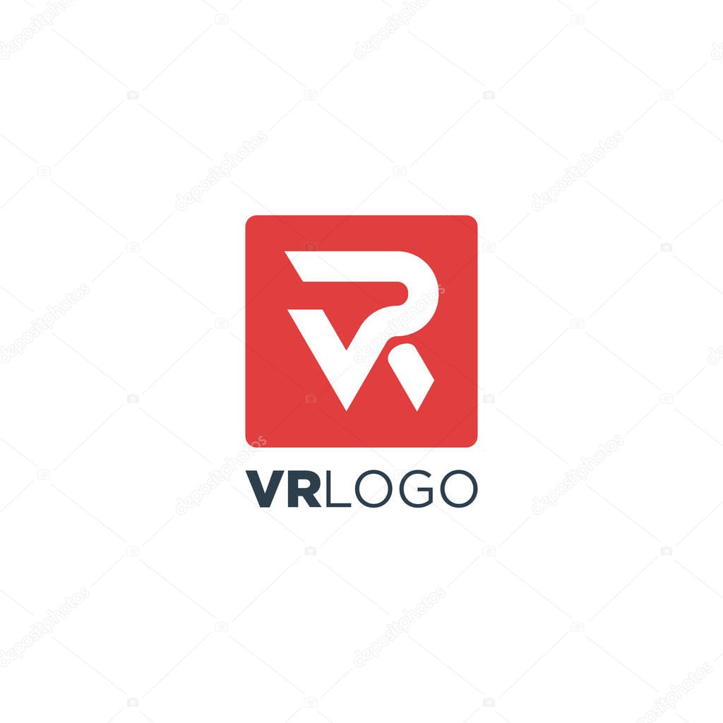 Vr logo icon design vector illustration element isolated - vector