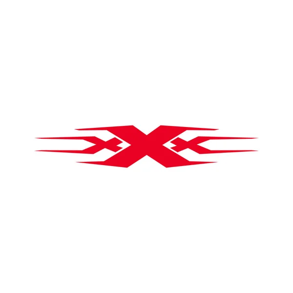 文字 X 抽象ロゴ ベクトル イラストアイコン要素分離 — ストックベクタ