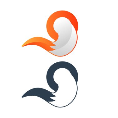 tilki kurt logo simgesi vektör illüstrasyon elemanı izole