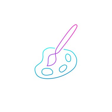 sanat logo hattı modern vektör simgesi öğesi izole