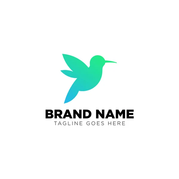 Diseño del logo del ave tarareando plantilla vector icono elemento de ilustración — Vector de stock