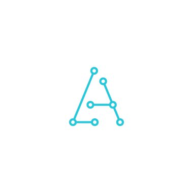 ilk A bağlantı logosu tasarım kavramı simge simgesi öğesi