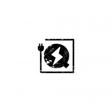 flash logo ilk q sembolü elektrik vektör simgesi elemanı izole