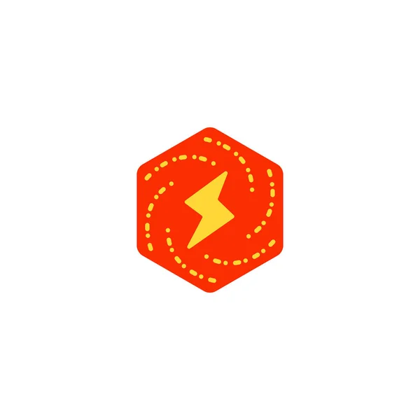 Flash logo symbool elektrisch vector icoon element geïsoleerd — Stockvector