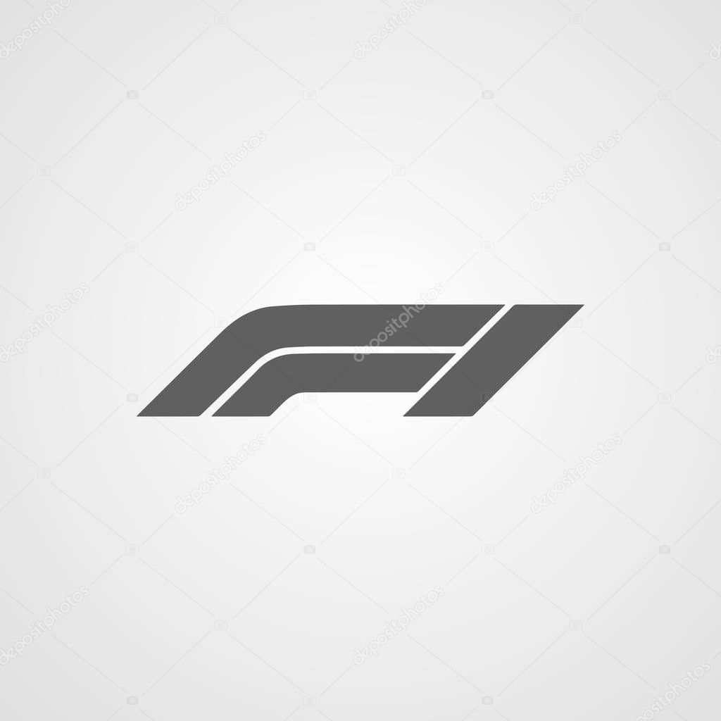 formula 1 or f1 logo icon vector illustration symbol isolated
