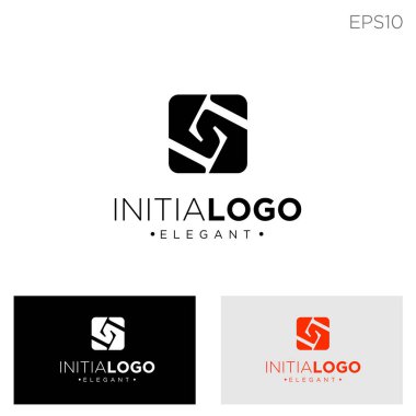 monogram ilk l, ll, l logo şablonu siyah renk vektör illüstrasyon