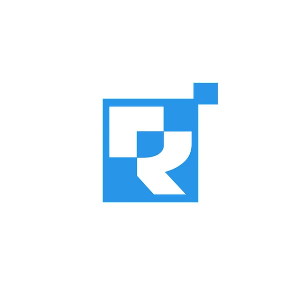 单字初始 R，R 徽标模板黑色矢量插图 — 图库矢量图片
