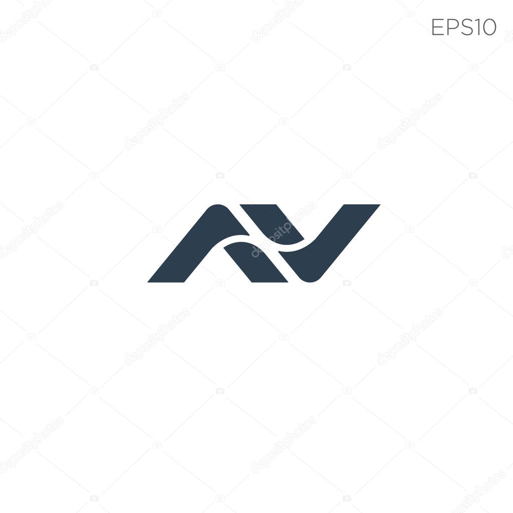 Monogram initial d, d logo template black color vector illustration - vector