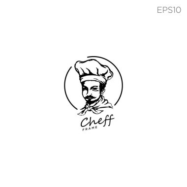 cheff logo simgesi veya sembol vektör illüstrasyon öğesi yalıtılmış