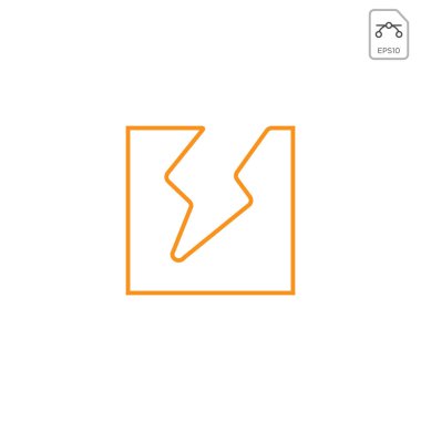 gök gürültüsü flash logo simgesi soyut tasarım vektör izole