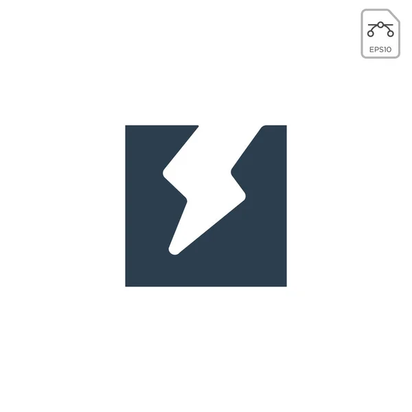 Trueno flash logo icono diseño abstracto vector aislado — Vector de stock