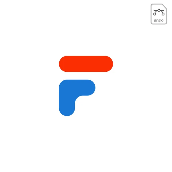 Monogram F ilk logo iş soyut tasarım simgesi vektör izole — Stok Vektör