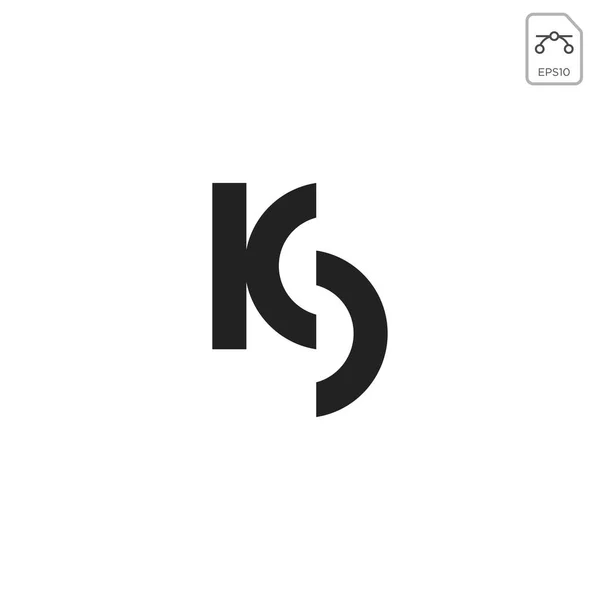 Awal desain logo KD atau vektor ikon terisolasi - Stok Vektor
