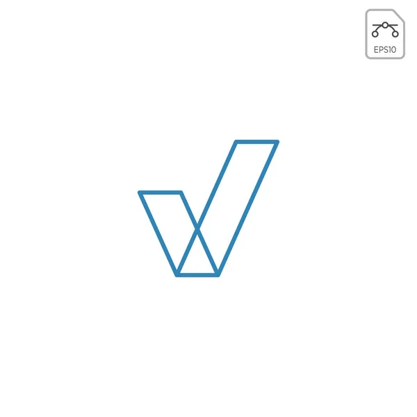 Verificação de aprovação logotipo ícone elemento vetorial ilustração —  Vetores de Stock