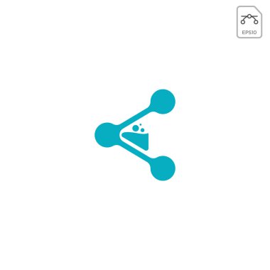 laboratuvar payı logo şablonu vektör simgesi öğesi yalıtılmış