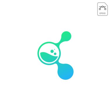 laboratuvar payı logo şablonu vektör simgesi öğesi yalıtılmış