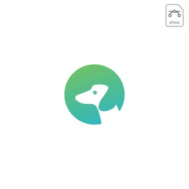 evcil hayvan bakımı iş vektör izole için köpek logosu tasarım ilham