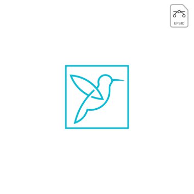 sinekkuşu logosu tasarım vektör simgesi öğesi izole
