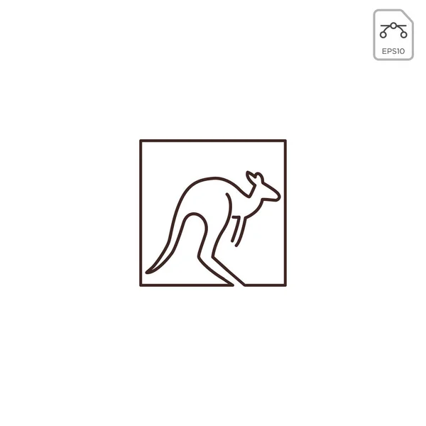 Kangaroo logo design vector icon element isolated — Stock Vector