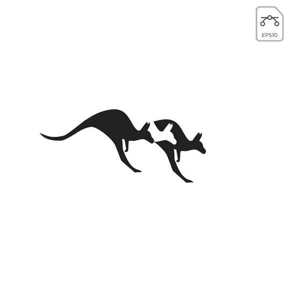 Kangaroo logo design vector icon element isolated — Stock Vector