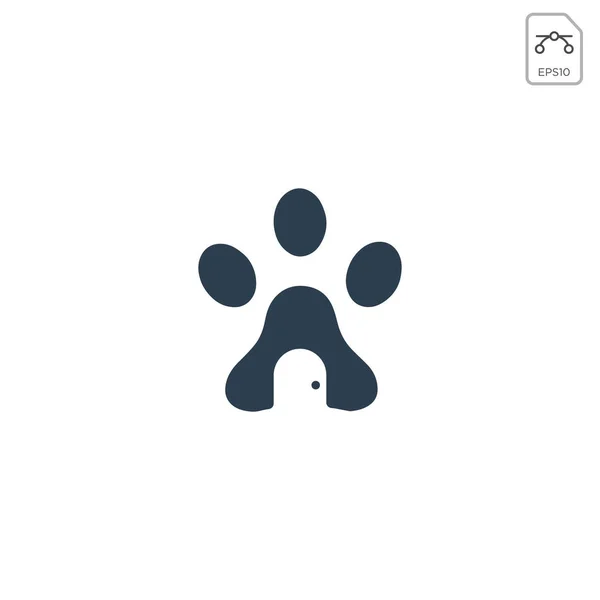 Дизайн логотипу собаки натхнення для догляду за домашніми тваринами вектор ізольований — стоковий вектор