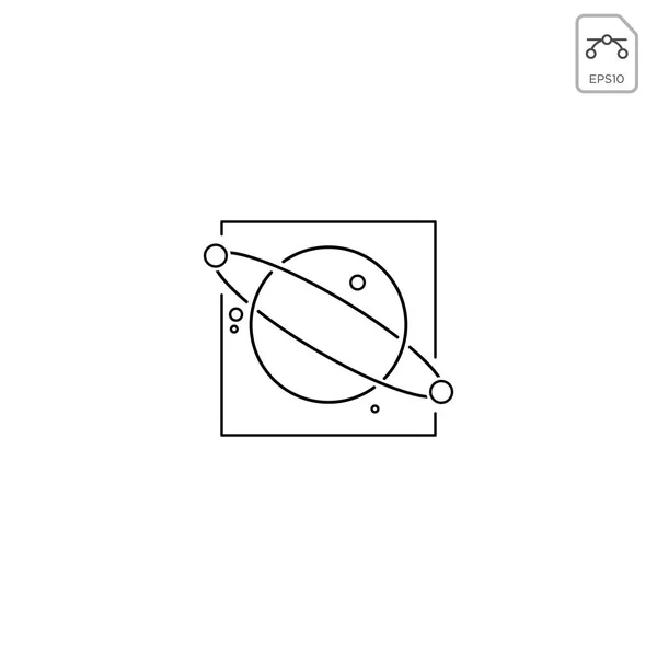 행성 은하 로고 디자인 벡터 아이콘 요소 격리 — 스톡 벡터