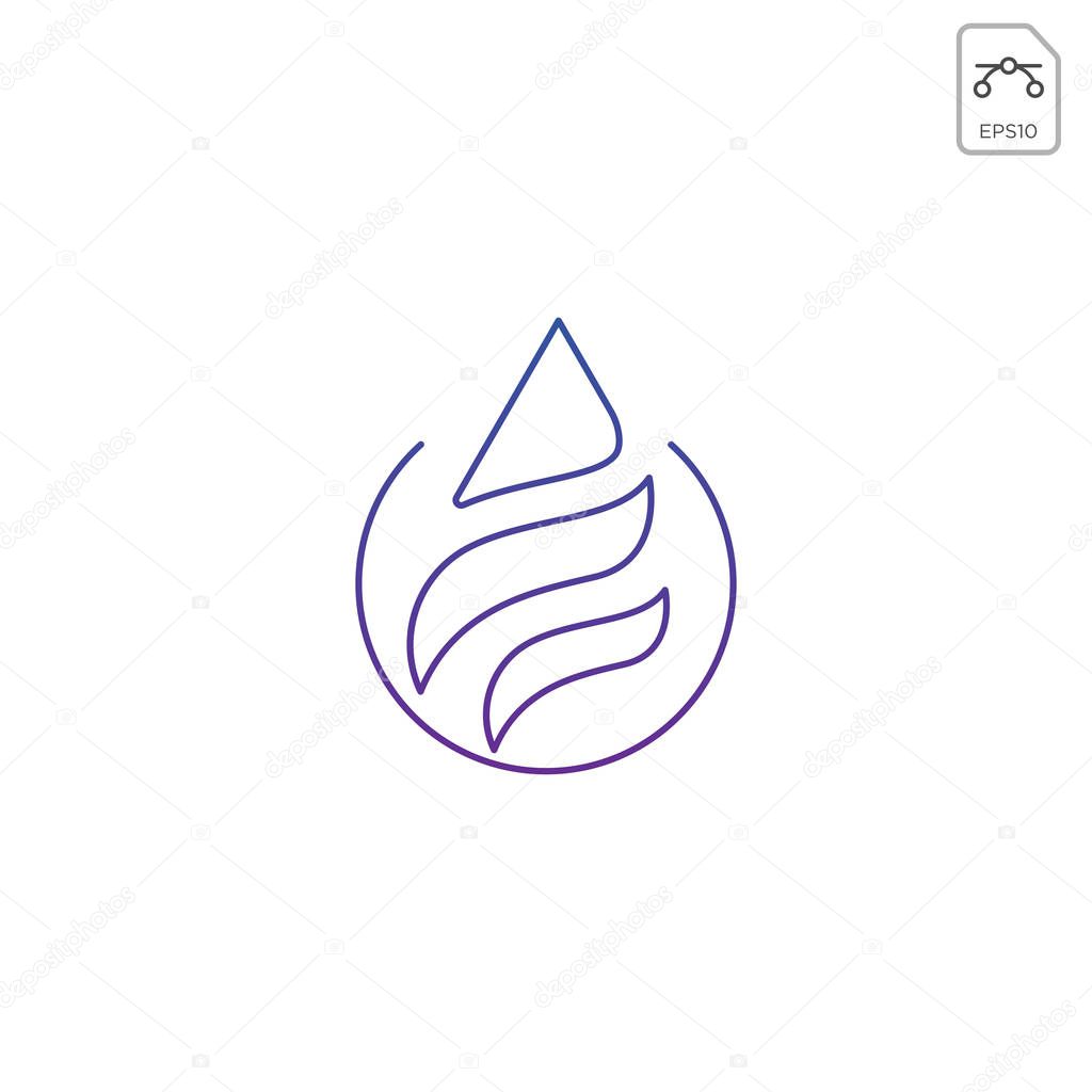 fire flame logo design or minimal icon vector isolated