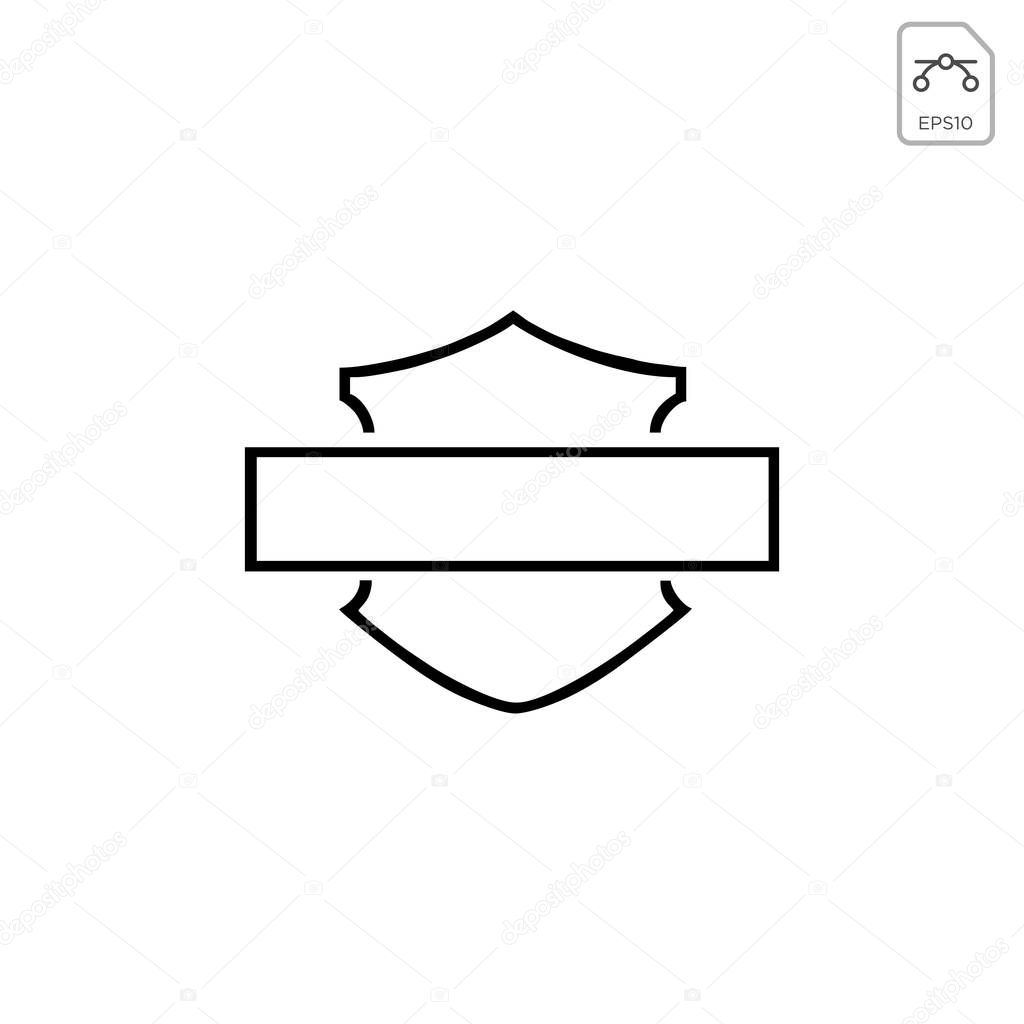Harley davidson emblem or icon abstract vector element isolated