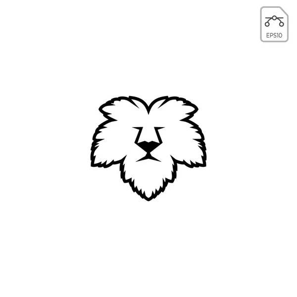 Lion face leaf nature logo template vector icon element isolated — Stock Vector