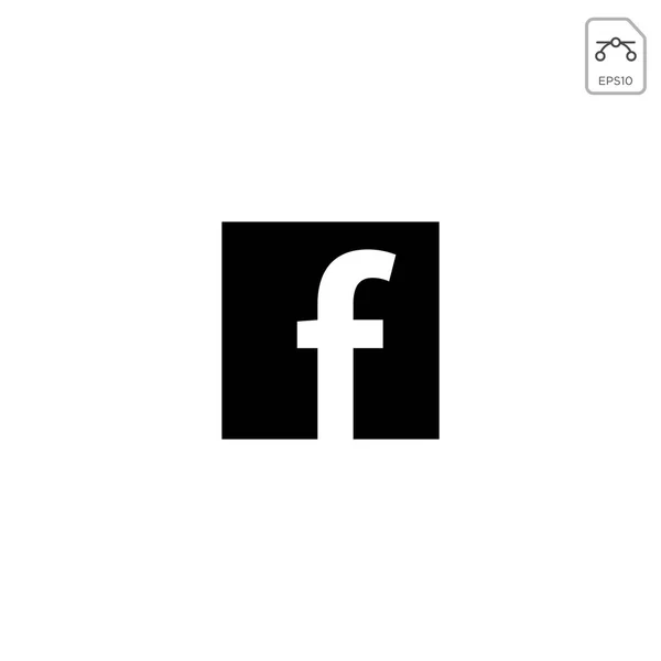 Ikon facebook atau elemen simbol vektor logo terisolasi - Stok Vektor