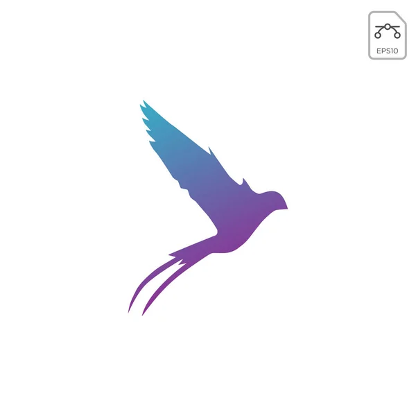 Fliegender Vogel Logo abstrakt Design Vektor Symbol Element isoliert — Stockvektor