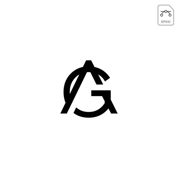 Initiales ag-Logo oder Symbol Unternehmen Vektor-Symbol isoliert — Stockvektor