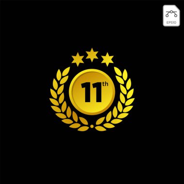 yıldönümü amblemi 1-99 altın lüks vektör dekorasyon illüstrasyon