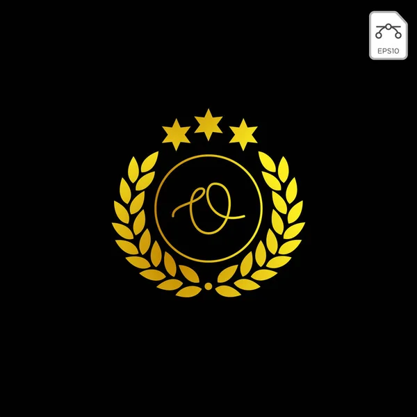 Lujo q logotipo inicial o símbolo empresa empresa vector icono aislado — Vector de stock