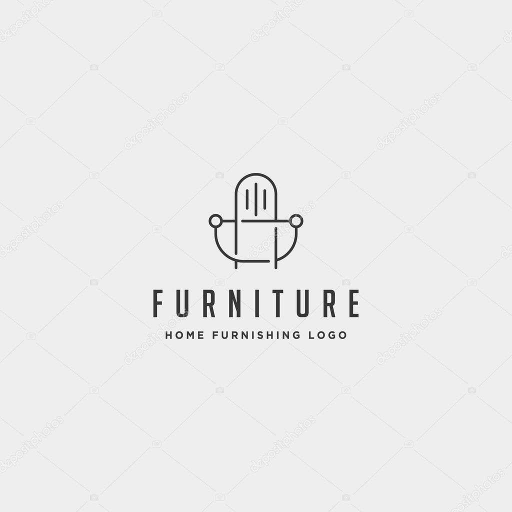 furniture logo design vector icon illustration icon isolated