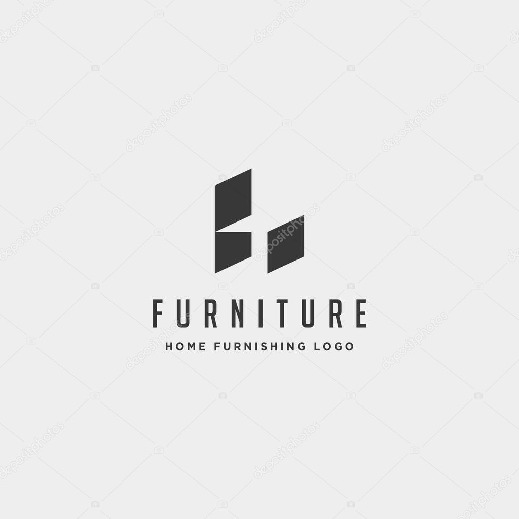 Furniture logo design vector icon illustration icon element isolated
