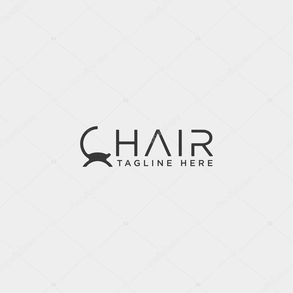 chair logo design vector icon illustration icon isolated