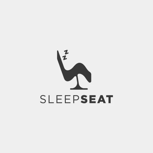 Chair relax logo design vector icon element isolated — Stock Vector